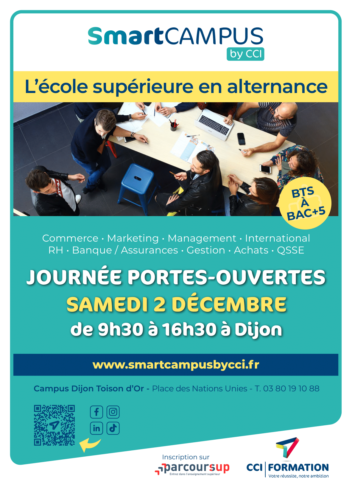 Journée Portes Ouvertes SmartCAMPUS by CCI CCI Formation Dijon 2023